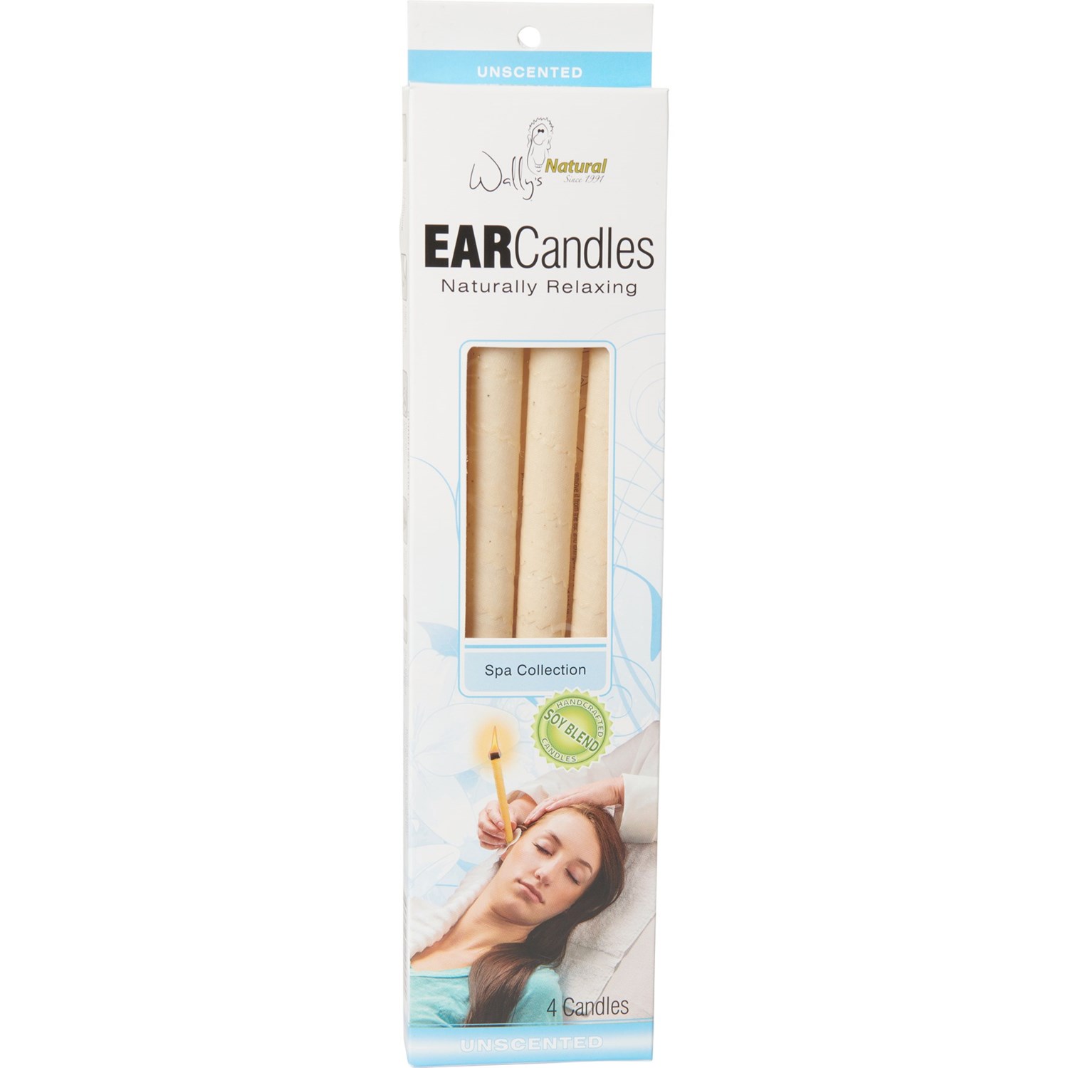 WALLY'S NATURAL SoyBlend Unscented Ear Candles 4Pack Save 33