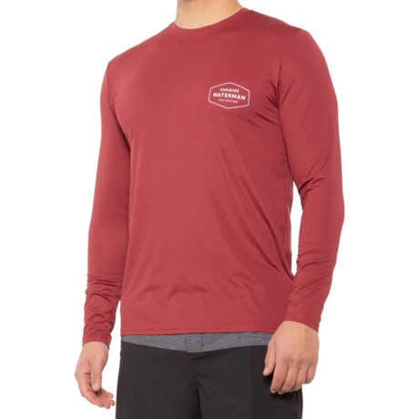 Best Selling Waterman Gut Check Amphibian Surf T-Shirt - UPF 50+, Long Sleeve (For Men) - BURNT RUSSET (M ) | AccuWeather Shop... 