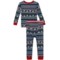 621CH_2 Watson's Raccoon Fair Isle Print Base Layer Top and Pants Set - Long Sleeve (For Infant and Toddler Boys)