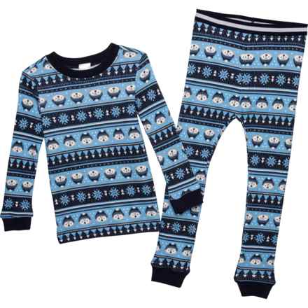 Watson's Toddler Boys Soft and Cozy Thermal Long Underwear Set - Long Sleeve in Wolf Print