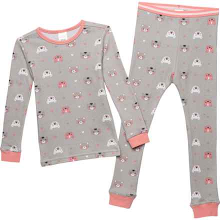 Watson's Toddler Girls Soft and Cozy Thermal Long Underwear Set - Long Sleeve in Bear Print