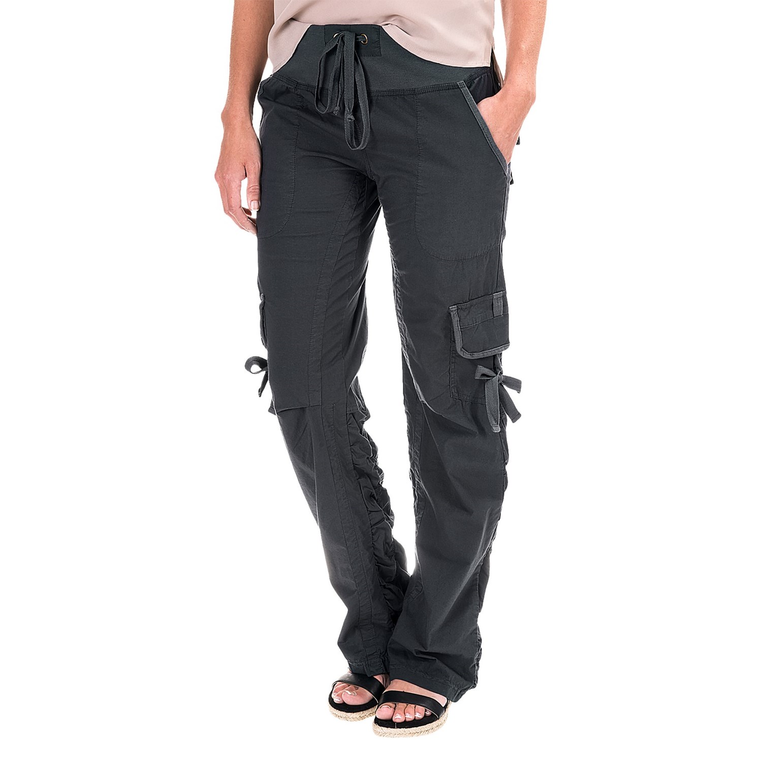 Wearables by XCVI Scrunch Leg Stretch Cargo Pants (For Women)