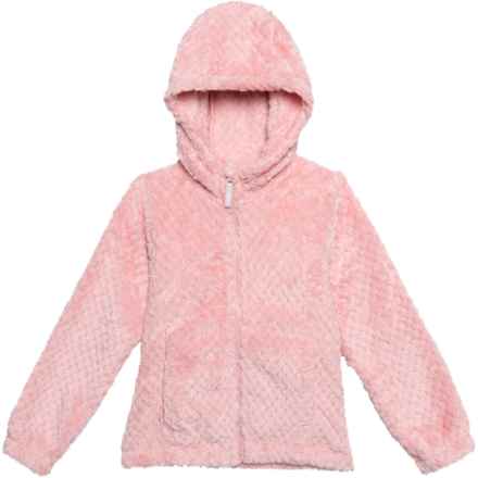 WEATHERCLUB Little Girls Dimple Fleece Jacket - Full Zip in Pink