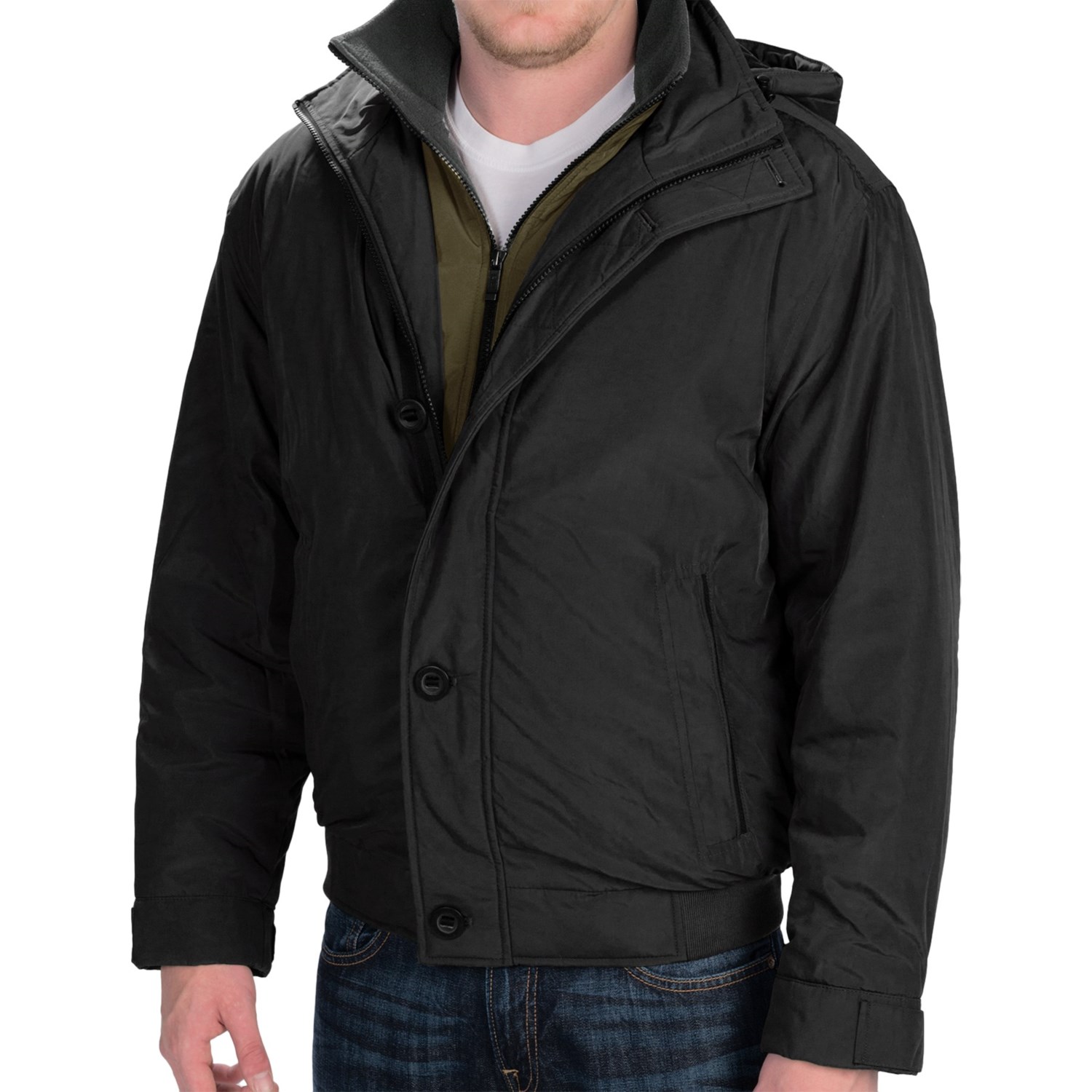 Weatherproof Hooded Bomber Jacket (For Men) - Save 73%