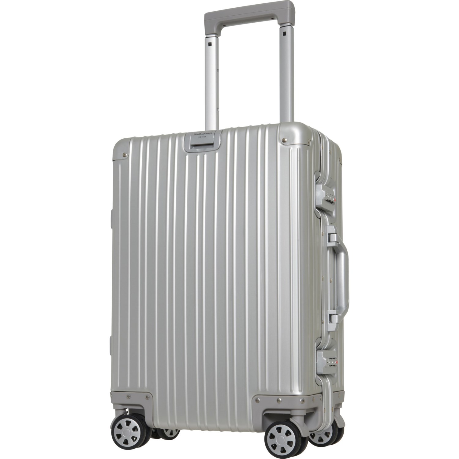 Weatherproof Vintage 20” Carry-On Spinner Suitcase - Hardside, Aluminum ...