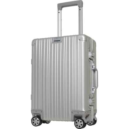 Weatherproof Vintage 20” Carry-On Spinner Suitcase - Hardside, Aluminum in Aluminum