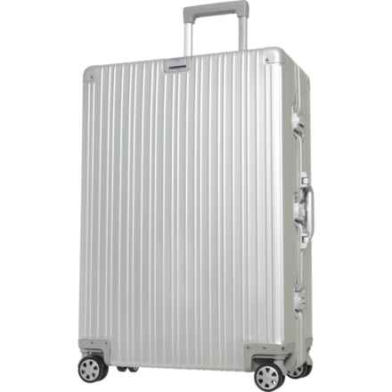 Weatherproof Vintage 28” Trunk Spinner Suitcase - Hardside, Aluminum in Aluminum