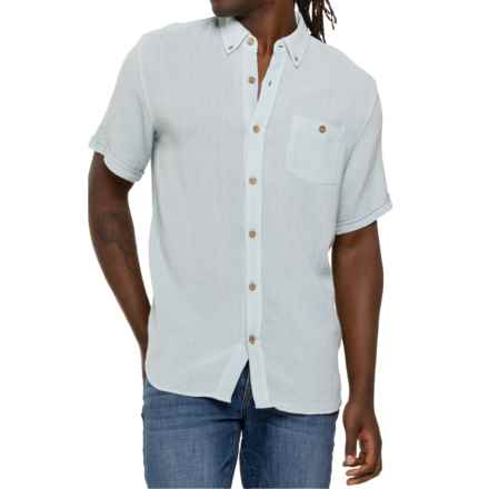 Weatherproof Vintage Airtex Solid Shirt - Short Sleeve in Sterling Blue