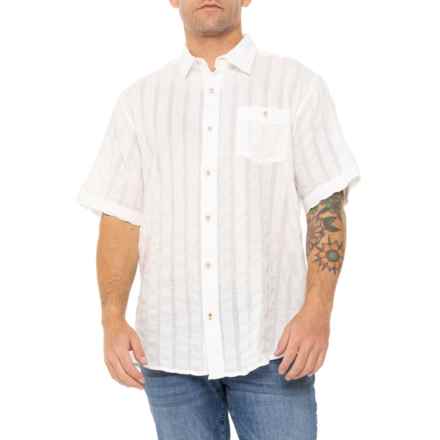 Weatherproof Vintage Airtex Textured Woven Shirt - Short Sleeve in Sugar