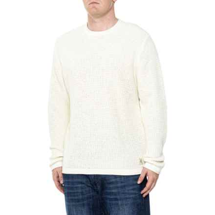 Weatherproof Vintage AO Shaker-Stitch Sweater in Ecru