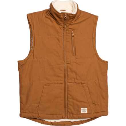 Weatherproof Vintage Big Boys Canvas Sherpa-Lined Vest - Insulated in Wheat