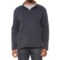 Weatherproof Vintage Button Mock Sweater Fleece Shirt - Sherpa Lined, Long Sleeve in Navy