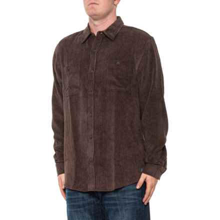 Weatherproof Vintage Comfort-Stretch Thick Corduroy Shirt - Long Sleeve in Seal Brown