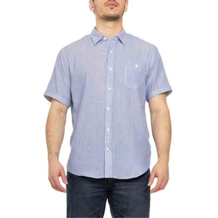 Weatherproof Vintage Double Layer Solid Shirt - Short Sleeve in Bleached Denim
