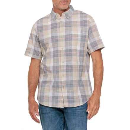 Weatherproof Vintage EOE Woven Plaid Shirt - Short Sleeve in Desert Sand