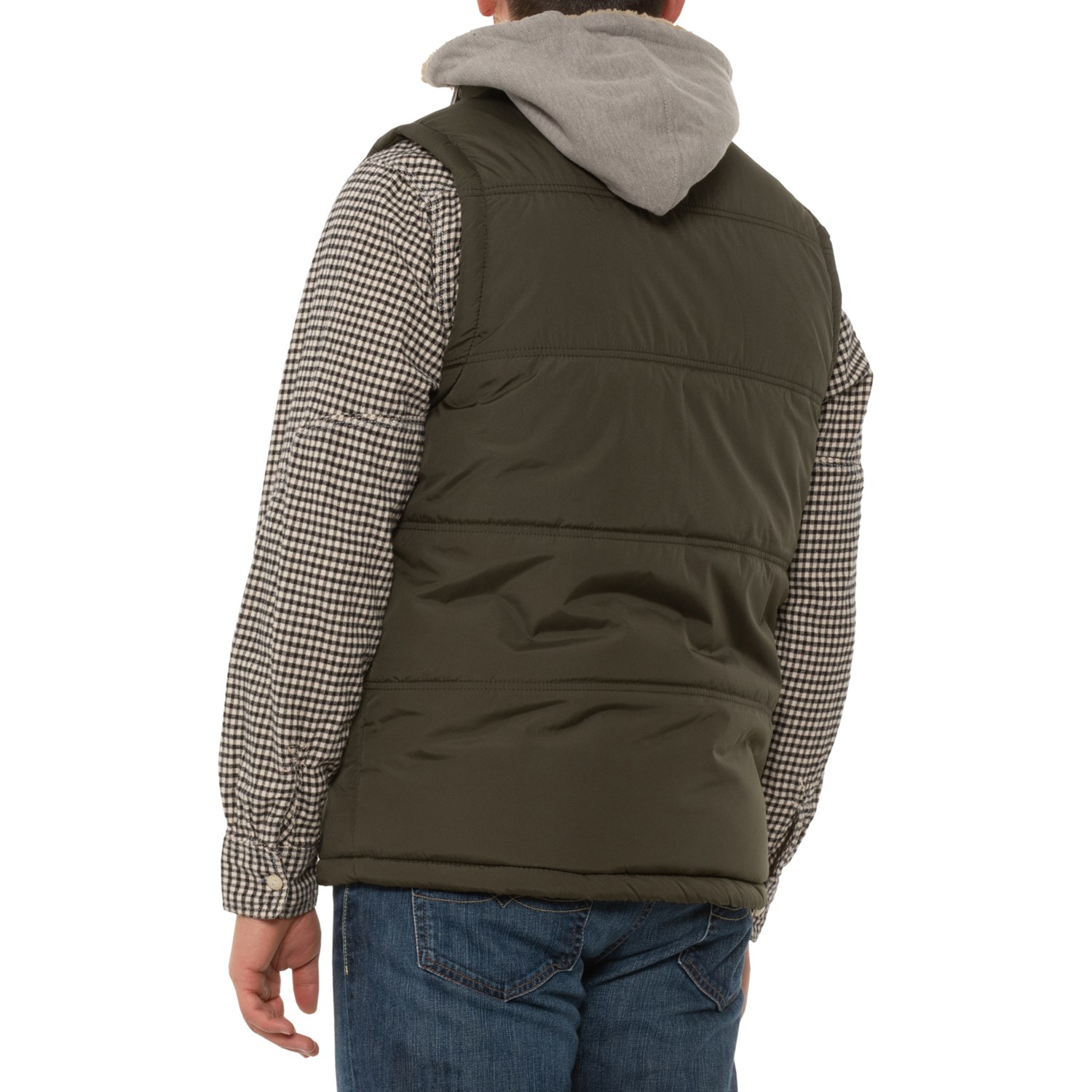 Weatherproof Vintage Hooded Sherpa Lined Vest (For Men) Save 54