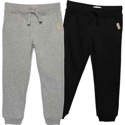 Weatherproof Vintage Little Boys Fleece Joggers - 2-Pack in Black