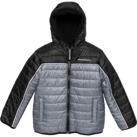 Weatherproof Vintage Little Boys Reversible Sherpa Fleece Jacket - Insulated in Black