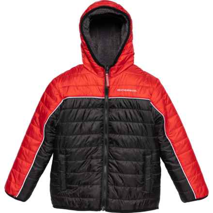 Weatherproof Vintage Little Boys Reversible Sherpa Fleece Jacket - Insulated in Lychee