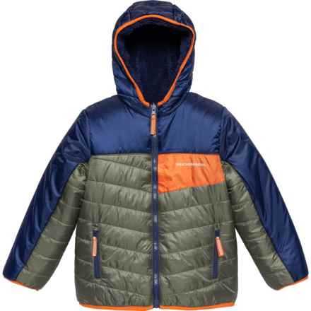 Weatherproof Vintage Little Boys Reversible Sherpa Jacket - Insulated in Beetle