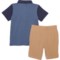 2PPAM_2 Weatherproof Vintage Little Boys Tech Polo Shirt and Shorts Set - Short Sleeve