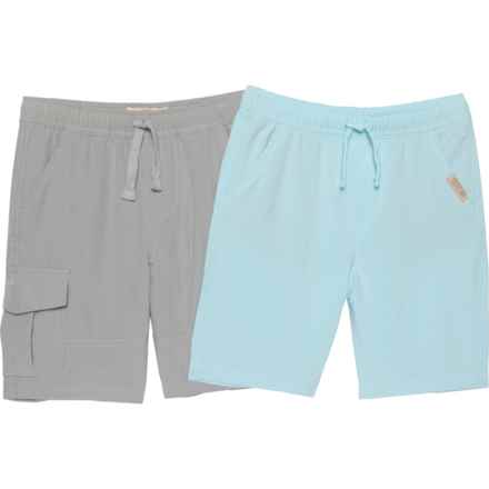 Weatherproof Vintage Little Boys Tech Shorts - 2-Pack in Aqua Blue