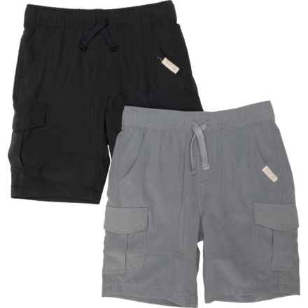 Weatherproof Vintage Little Boys Tech Shorts - 2-Pack in Black