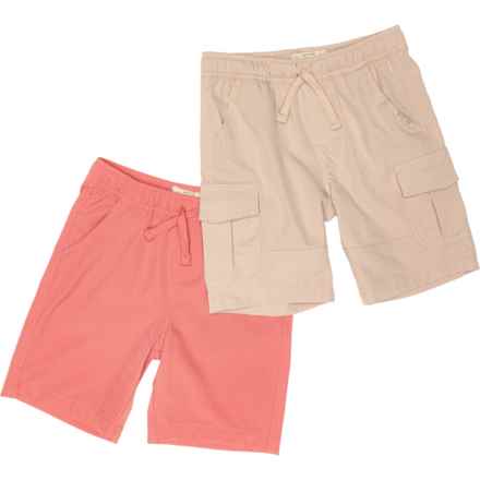 Weatherproof Vintage Little Boys Tech Shorts - 2-Pack in Faded Red