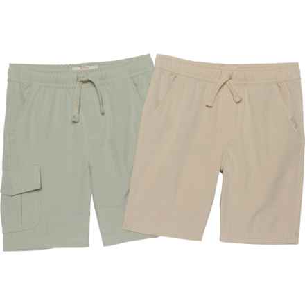 Weatherproof Vintage Little Boys Tech Shorts - 2-Pack in Humus