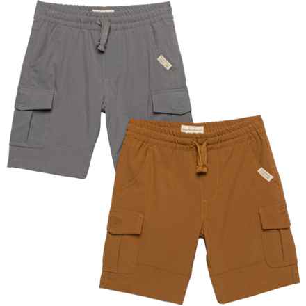 Weatherproof Vintage Little Boys Tech Shorts - 2-Pack in Smoked Gray