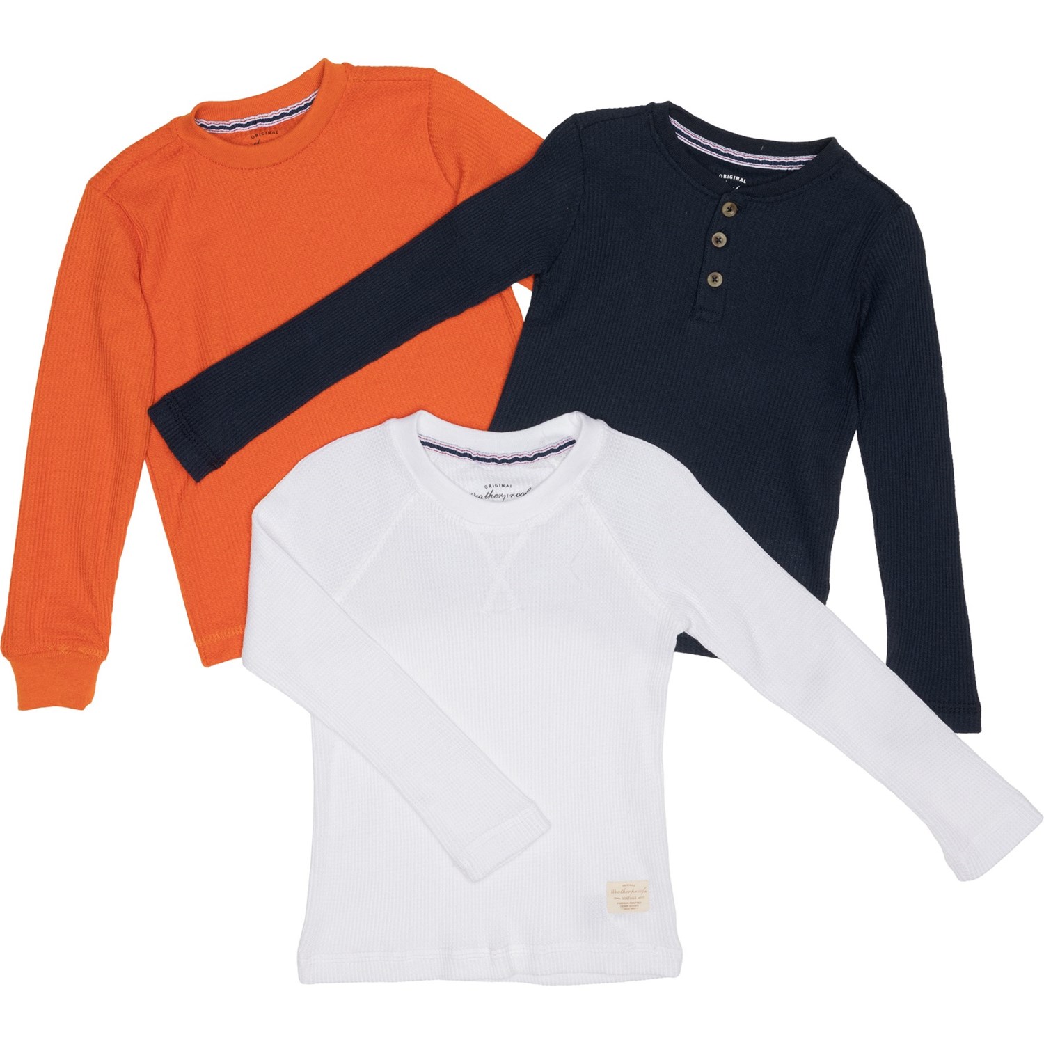 Weatherproof Vintage Little Boys Thermal Shirts - 3-Pack, Long