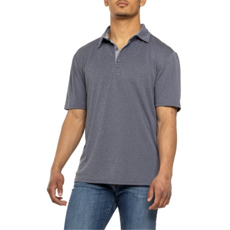 Weatherproof Vintage Melange Polo Shirt - Short Sleeve in Naval Academy
