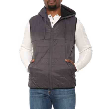 Weatherproof Vintage Nylon Quilted Vest - Insulated in Iron Gate Grey