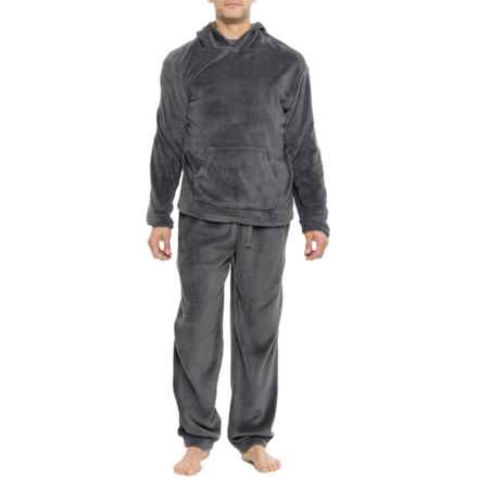 Weatherproof Vintage Plush Hoodie and Pants Set in Grey