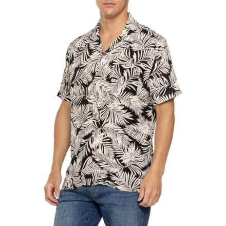 Weatherproof Vintage Printed Rayon Camp Shirt - Short Sleeve in Summer Midnight