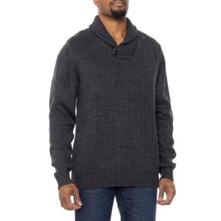 Weatherproof Vintage Shawl Collar Sweater in Charcoal Heather