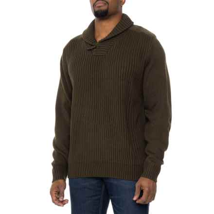 Weatherproof Vintage Shawl Collar Sweater in Military Olive