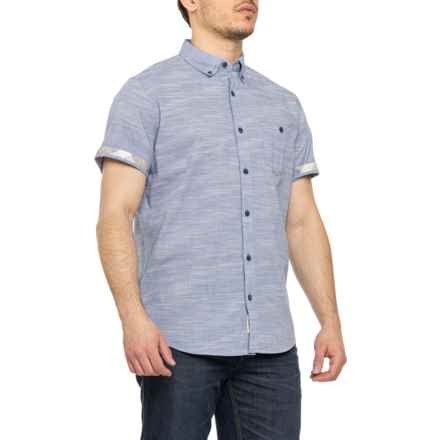 Weatherproof Vintage Solid EOE Woven Shirt - Short Sleeve in French Navy