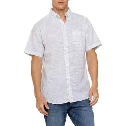 Weatherproof Vintage Space Dye Shirt - Linen, Short Sleeve in Feldspar