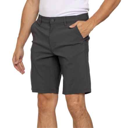 Weatherproof Vintage Stretch Tech Utility Shorts in Forged Iron