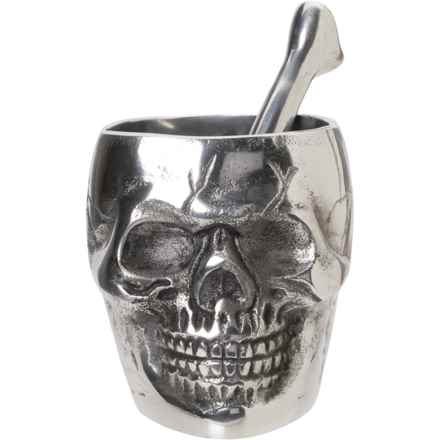 Well Dressed Home Skull Bar Muddler Set - 2-Piece in Silver