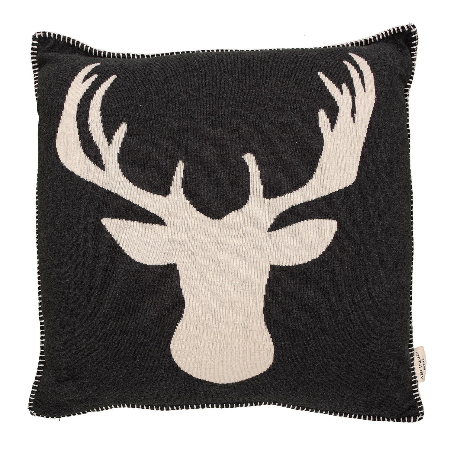 Well Dressed Home Stag Head Contrast Throw Pillow 20x20 Save 28