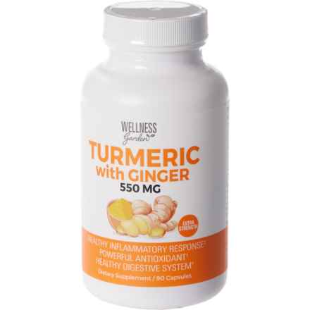 WELLNESS GARDEN Turmeric and Ginger Capsules - 90-Count in Multi
