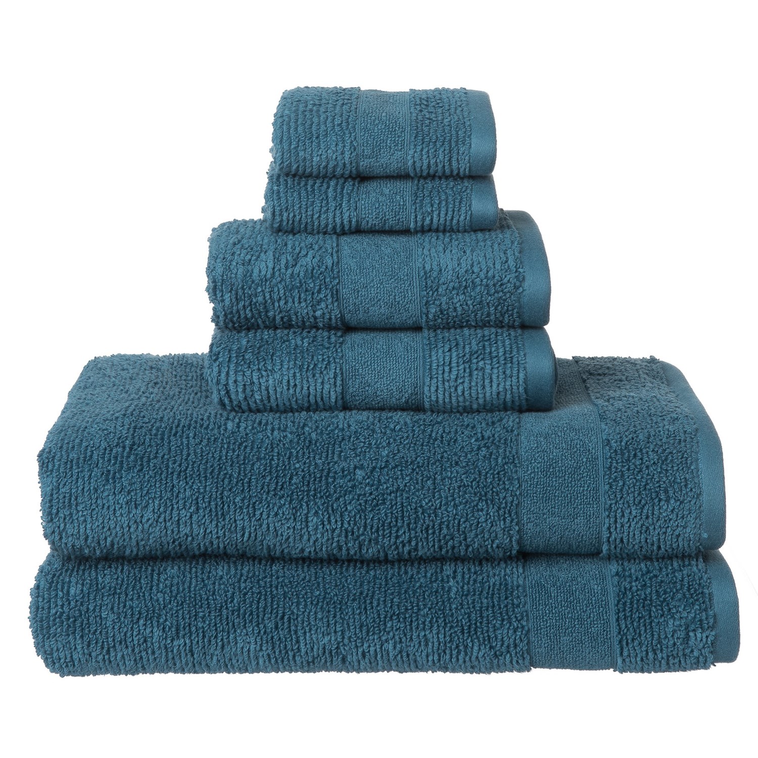 Welspun Zero Twist Kushlon Bath Towel Set Turkish Cotton, 6Piece