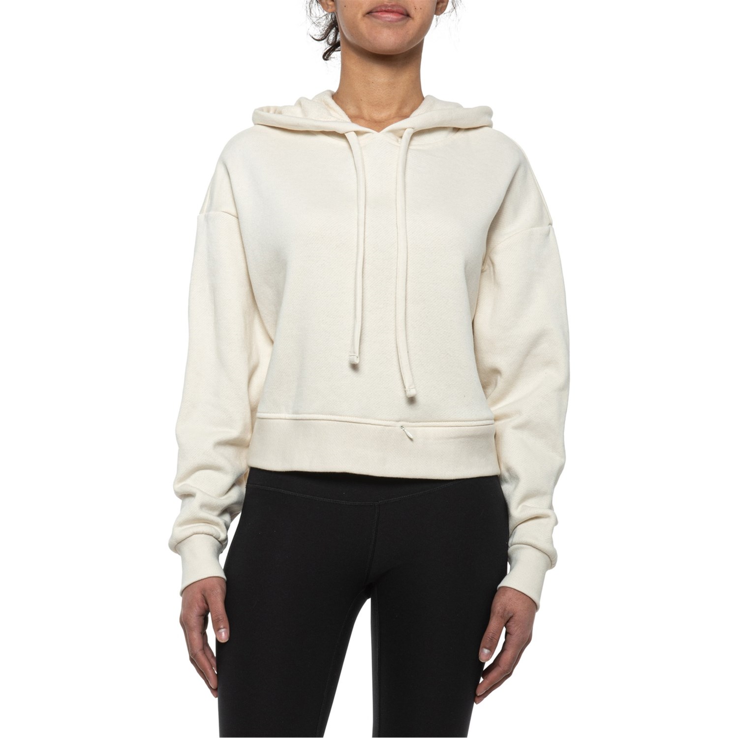 cream zip hoodie women's