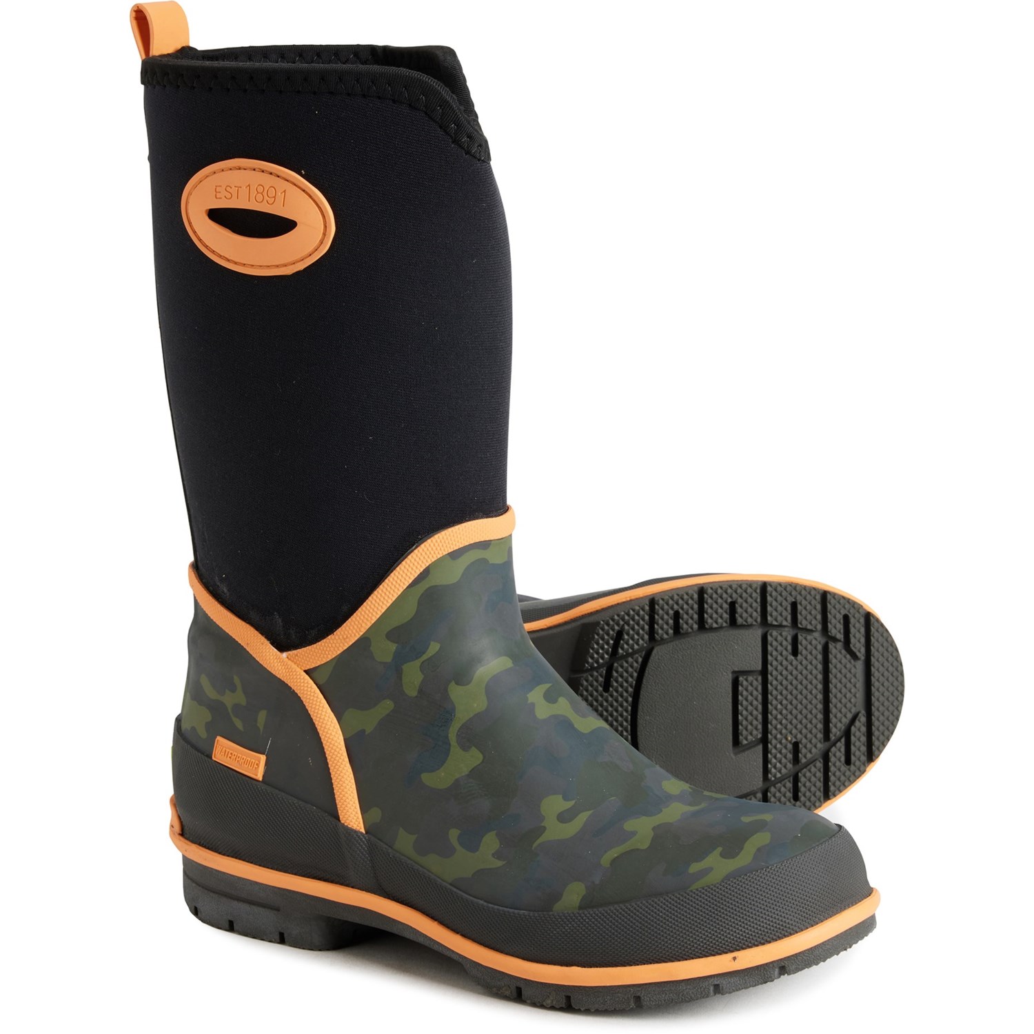 Western Chief Boys and Girls Camo Neoprene Rain Boots Waterproof Insulated Save 58