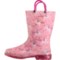 9KAHN_4 Western Chief Toddler and Little Boys and Girls Sparkle Unicorn Light-Up Rain Boots - Waterproof