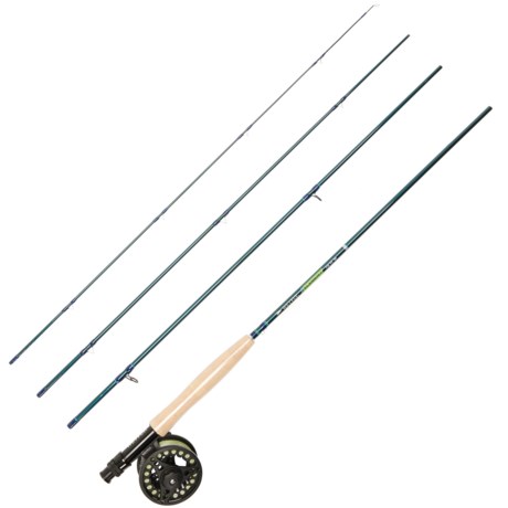Wetfly Element Fly Rod and Reel Combo Starter Kit - 5wt, 9’, 4-Piece in Black