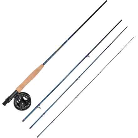 Wetfly Element Fly Rod and Reel Combo Starter Kit - 5wt, 9’, 4-Piece in Black