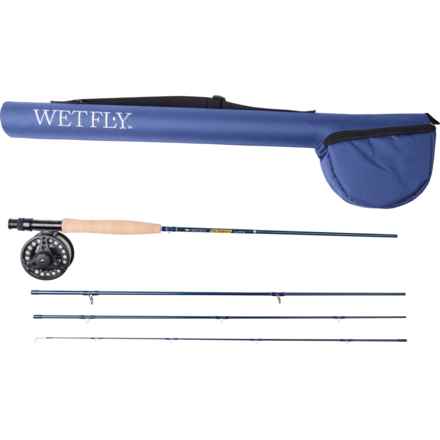 Wetfly Element Fly Rod and Reel Combo Starter Kit - 5wt, 9’, 4-Piece in Multi
